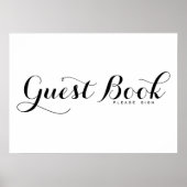 Moderne Kalligraphie | Guest Book Wedding Sign Pos Poster (Vorne)