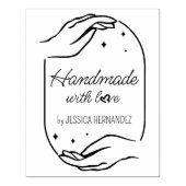 Moderne Kalligraphie Handmade Custom Gummistempel (Prägung)