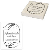 Moderne Kalligraphie Handmade Custom Gummistempel (Stempel)