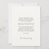 Moderne Kalligraphie Happy Kwanzaa Foto Feiertagskarte (Rückseite)