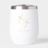 Moderne Kalligraphie Herr & Frau Gold ID1025 (Vorderseite)