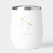 Moderne Kalligraphie Herr & Frau Gold ID1025 (Rückseite)