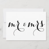 Moderne Kalligraphie | Herr & Mrs. Wedding Sign Ca Einladung (Vorderseite)