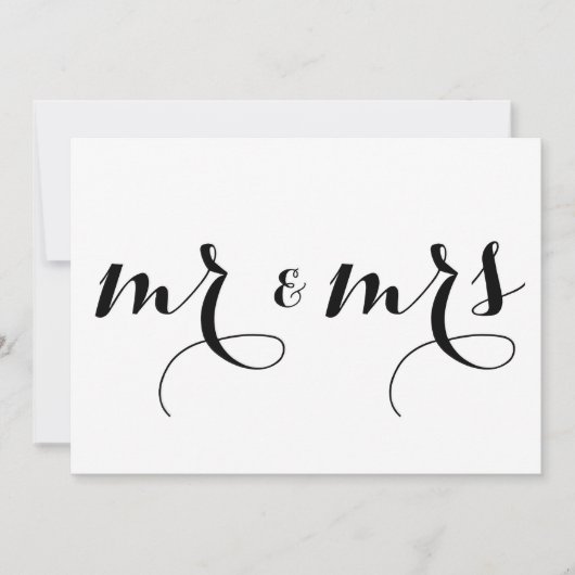 Moderne Kalligraphie | Herr & Mrs. Wedding Sign Ca Einladung (Vorderseite)