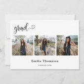 Moderne Kalligraphie-Herz-Graduierung 3 Foto Colla Ankündigung (Vorderseite)