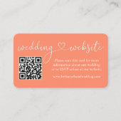 Moderne Kalligraphie HerzensWedding Website QR Cor Begleitkarte (Vorderseite)