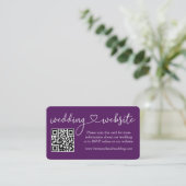 Moderne Kalligraphie HerzensWedding Website QR Lil Begleitkarte (Stehend Vorderseite)
