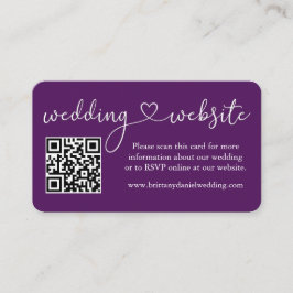 Moderne Kalligraphie HerzensWedding Website QR Lil Begleitkarte