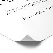 Moderne Kalligraphie Hochzeit Oh Snap-Zeichen Poster (Ecke)