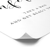 Moderne Kalligraphie Hochzeitkonfetti abschicken Z Poster (Ecke)