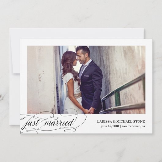 Moderne Kalligraphie | Hochzeitsankündigungen Einladung (Vorderseite)