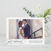 Moderne Kalligraphie | Hochzeitsankündigungen Einladung (Stehend Vorderseite)