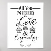 Moderne Kalligraphie Hochzeitskasse - Cake-Schild Poster (Vorne)