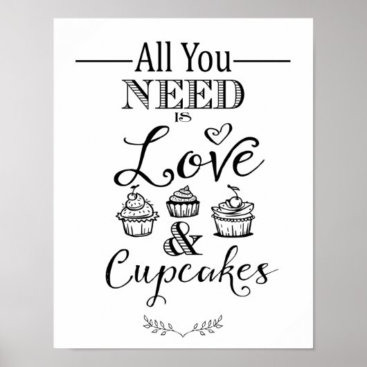 Moderne Kalligraphie Hochzeitskasse - Cake-Schild Poster (Vorne)