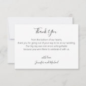 Moderne Kalligraphie Hochzeitskollage mit Foto Dankeskarte (Rückseite)