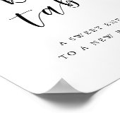 Moderne Kalligraphie-Hochzeitsplattform Poster (Ecke)