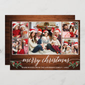 Moderne Kalligraphie Holz 5 Foto Weihnachten (Vorne/Hinten)