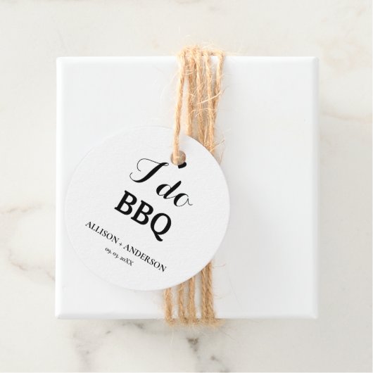 Moderne Kalligraphie i do Grillen Brautparty Geschenkanhänger (Beispiel)