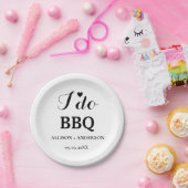 Moderne Kalligraphie i do Grillen Brautparty Pappteller (Party)