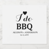 Moderne Kalligraphie i do Grillen Brautparty Schaumweinetikett (Einzelnes Label)