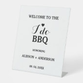 Moderne Kalligraphie i do Grillen Brautparty Sockelschild (Vorderseite)