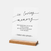 Moderne Kalligraphie im Zeichen des Gedächtnisses Acrylschild (Winkel)