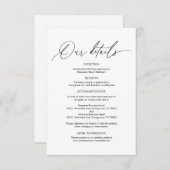 Moderne Kalligraphie, Informationen zu Hochzeiten Begleitkarte (Vorne/Hinten)