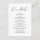 Moderne Kalligraphie, Informationen zu Hochzeiten Begleitkarte (Vorderseite)