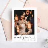 Moderne Kalligraphie Instant Foto Danke Karte