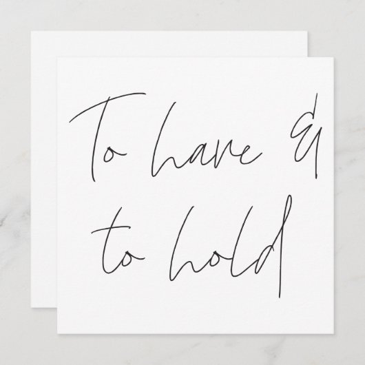 Moderne Kalligraphie ist möglich Hochzeit zu haben Einladung (Vorne/Hinten)