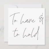 Moderne Kalligraphie ist möglich Hochzeit zu haben Einladung (Vorderseite)