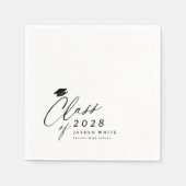 Moderne Kalligraphie-Klasse des Abschlusses 2025 Serviette (Vorderseite)