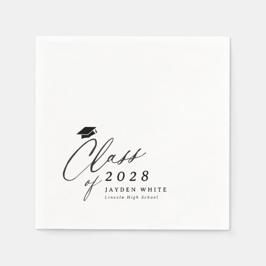 Moderne Kalligraphie-Klasse des Abschlusses 2025 Serviette (Vorderseite)