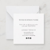 Moderne Kalligraphie Kleines Unternehmen Danke Kar Mitteilungskarte (Rückseite)