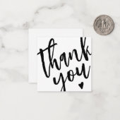 Moderne Kalligraphie Kleines Unternehmen Danke Kar Mitteilungskarte (Vorderseite/Rückseite Beispiel)