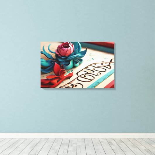 Moderne Kalligraphie Leinwanddruck (Insitu (Holzboden))