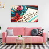 Moderne Kalligraphie Leinwanddruck (Insitu (Wohnzimmer))