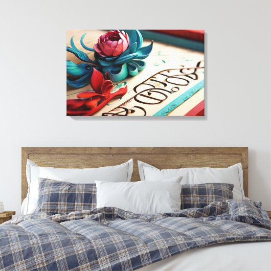 Moderne Kalligraphie Leinwanddruck (Insitu (Schlafzimmer))