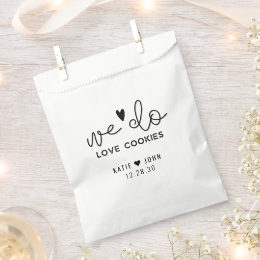 Moderne Kalligraphie machen wir Liebe-Cookies Hoch Geschenktütchen (Ausgeschnitten)
