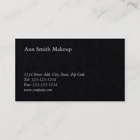 Moderne Kalligraphie Makeup Artist Visitenkarte (Rückseite)