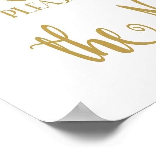 Moderne Kalligraphie Männer-Badezimmer-Schild Prin Poster (Ecke)