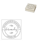Moderne Kalligraphie, maßgeschneiderte Rücksendead Gummistempel (Stempel)