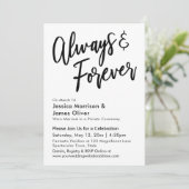 Moderne Kalligraphie Minimalistisch Einladung (Stehend Vorderseite)