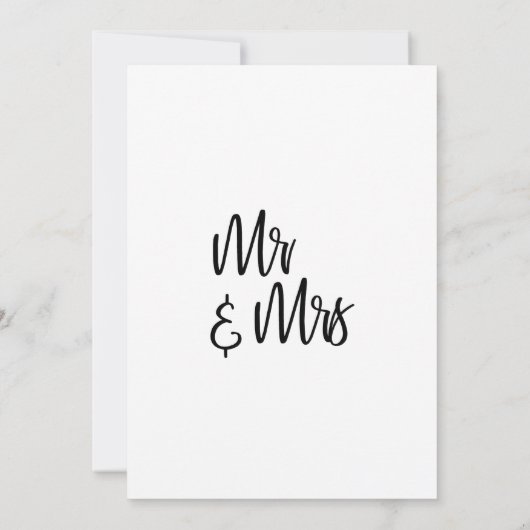 Moderne Kalligraphie Minimalistisch Wir Got Verhei Einladung (Rückseite)