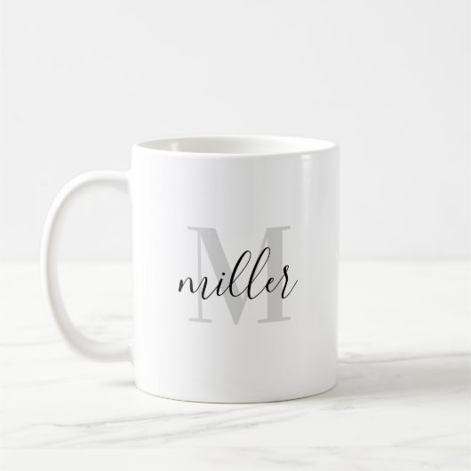 Moderne Kalligraphie Monogram Kaffeetasse (Links)