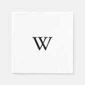 Moderne Kalligraphie Monogram Wedkin Napkin Serviette (Vorderseite)