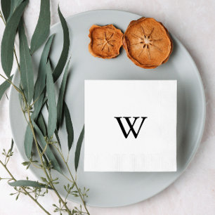 Moderne Kalligraphie Monogram Wedkin Napkin Serviette