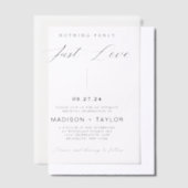 Moderne Kalligraphie Nichts Extravagant nur Liebe  Pergament Einladungen (Versetzt)