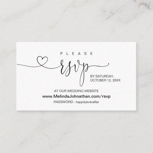 Moderne Kalligraphie Online-UAWG auf der Website W Begleitkarte (Vorderseite)