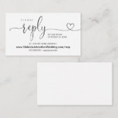 Moderne Kalligraphie Online Wedding Website UAWG Begleitkarte (Vorne/Hinten)